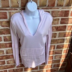 Athleta lightweight long sleeve with hood, pocket, and thumb holes. XS. Purple